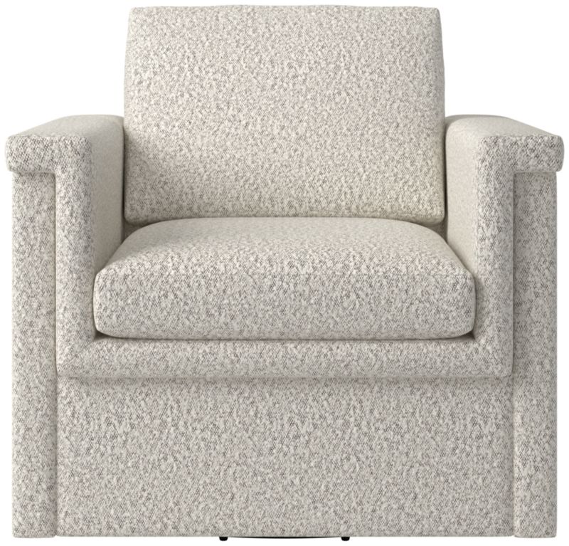 Viewing product image Ceva Light Blue Performance Velvet Swivel Chair - image 1 of 9