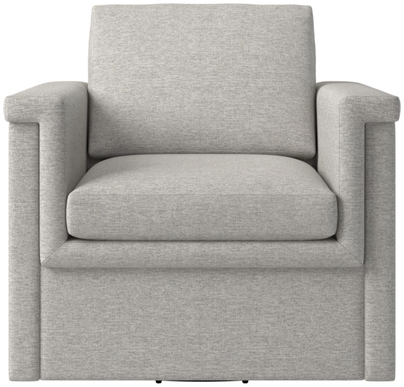 Viewing product image Ceva Light Blue Performance Velvet Swivel Chair - image 1 of 9