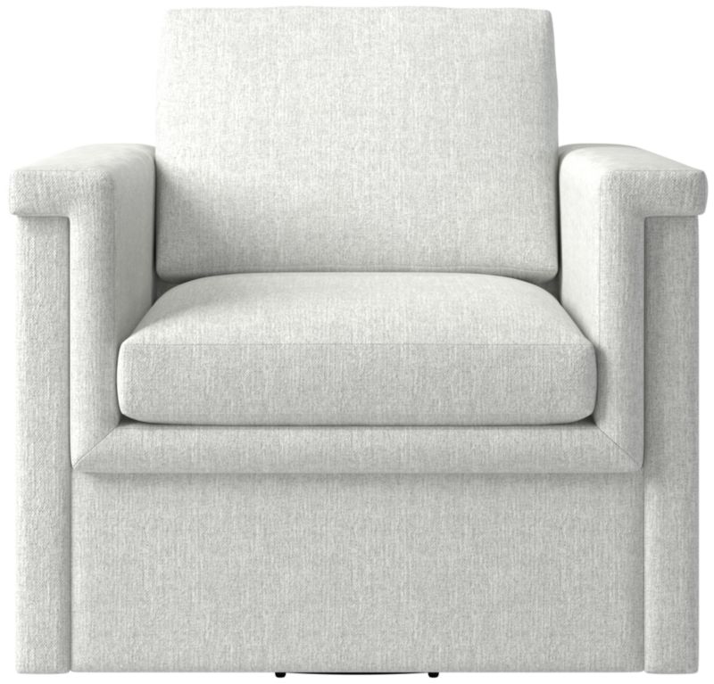 Viewing product image Ceva Light Blue Performance Velvet Swivel Chair - image 1 of 9