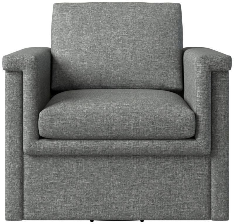 Viewing product image Ceva Light Blue Performance Velvet Swivel Chair - image 1 of 9