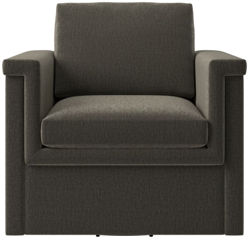 Viewing product image Ceva Light Blue Performance Velvet Swivel Chair - image 1 of 10