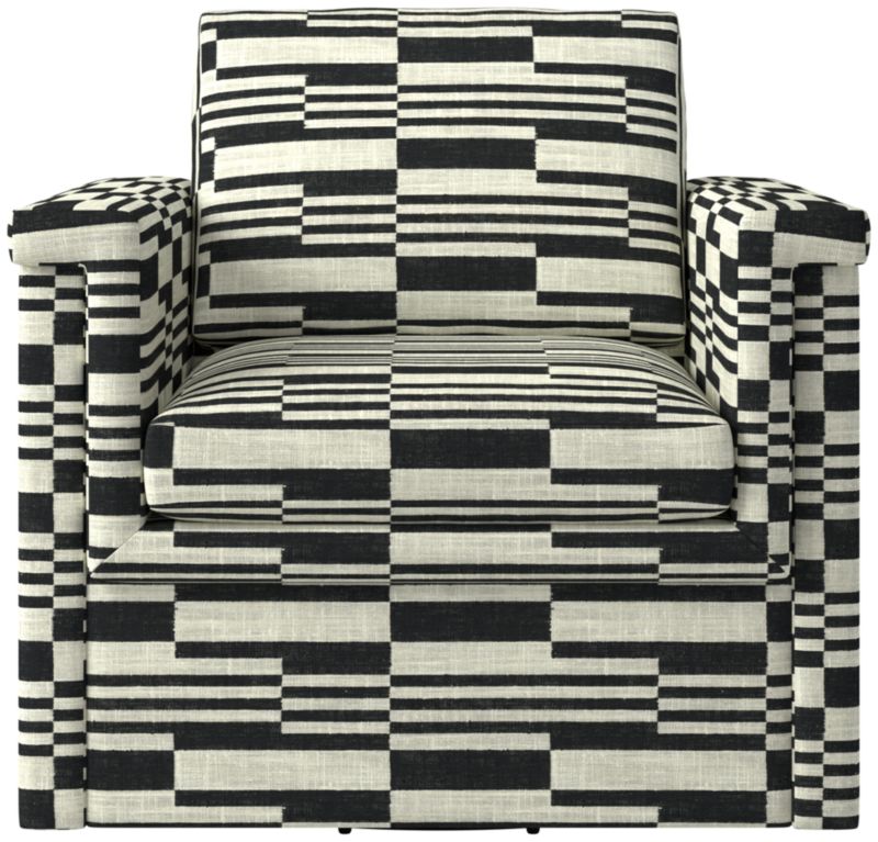 Viewing product image Ceva Light Blue Performance Velvet Swivel Chair - image 1 of 9