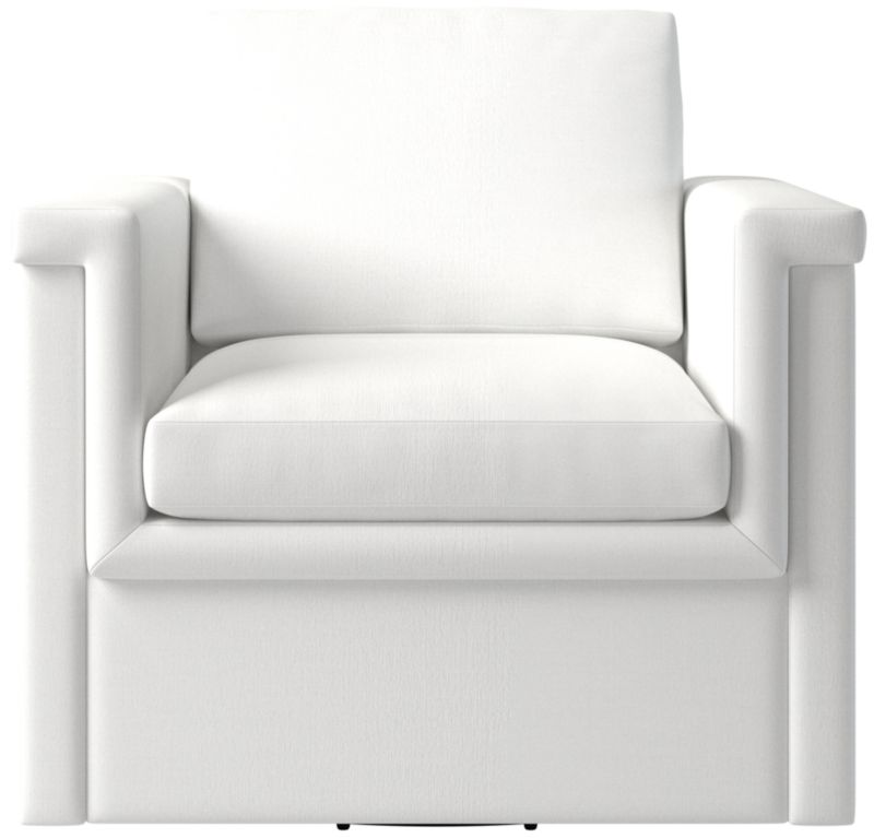 Viewing product image Ceva Light Blue Performance Velvet Swivel Chair - image 1 of 9