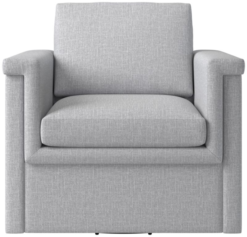 Viewing product image Ceva Light Blue Performance Velvet Swivel Chair - image 1 of 9