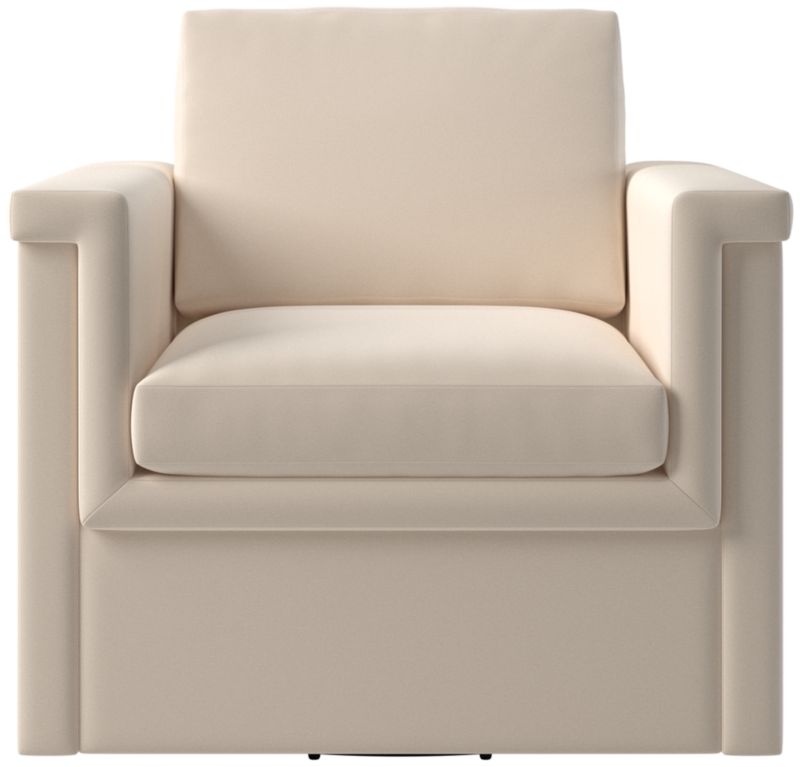 Viewing product image Ceva Light Blue Performance Velvet Swivel Chair - image 1 of 9