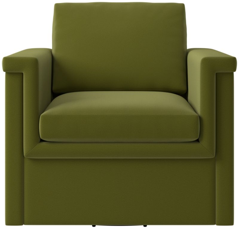 Viewing product image Ceva Light Blue Performance Velvet Swivel Chair - image 1 of 10