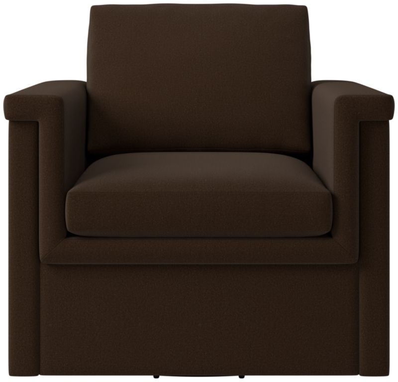 Viewing product image Ceva Light Blue Performance Velvet Swivel Chair - image 1 of 10