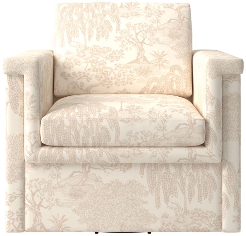 Viewing product image Ceva Light Blue Performance Velvet Swivel Chair - image 1 of 9