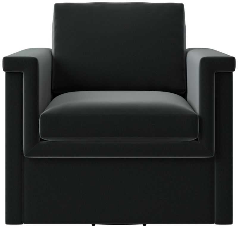 Viewing product image Ceva Light Blue Performance Velvet Swivel Chair - image 1 of 9