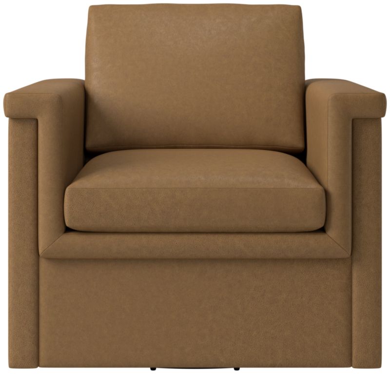 Viewing product image Ceva Leather Swivel Chair - image 1 of 3