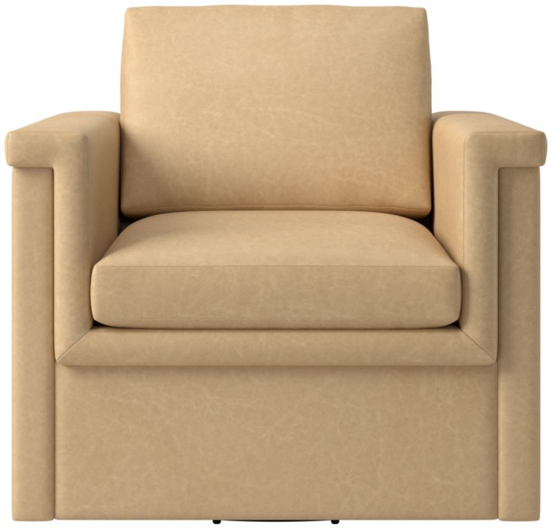Viewing product image Ceva Leather Swivel Chair - image 1 of 4