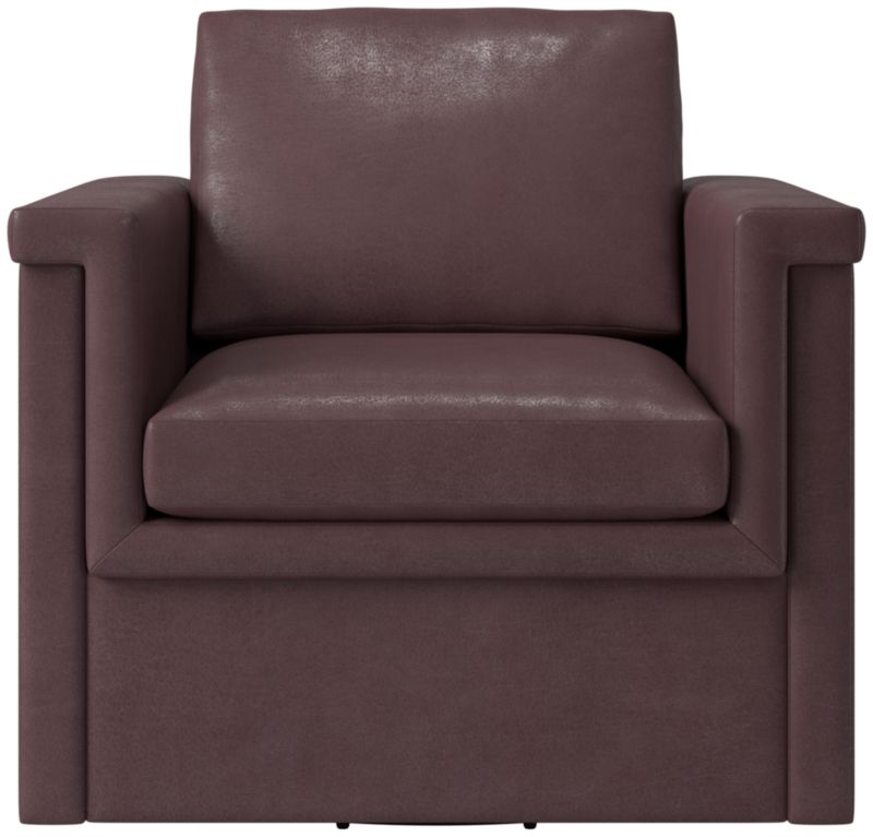 Viewing product image Ceva Leather Swivel Chair - image 1 of 4