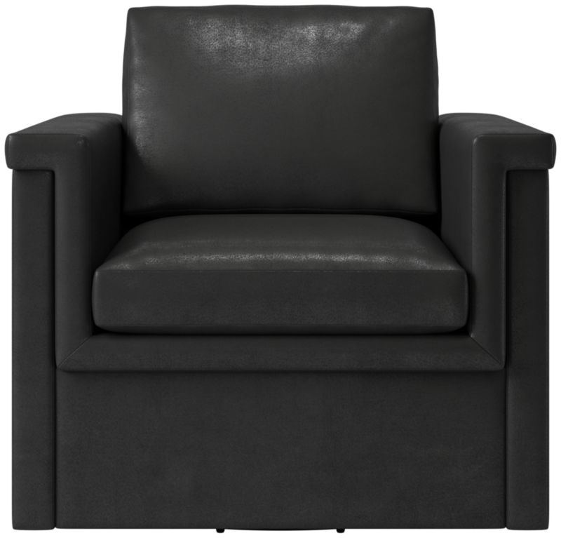 Viewing product image Ceva Leather Swivel Chair - image 1 of 4