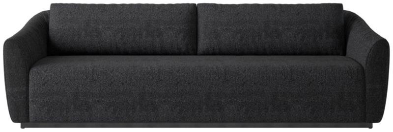 Viewing product image Emile 99" Ruched Sofa Bloce Noir - image 1 of 10