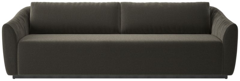Viewing product image Emile 99" Ruched Sofa Coverlet Otter - image 1 of 10