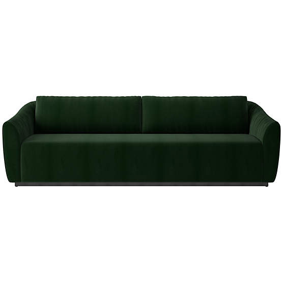 Emile 99" Ruched Sofa Luca Juniper