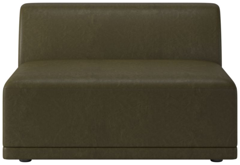 Viewing product image Faible Brown Leather Deep Depth Armless Chair - image 1 of 9