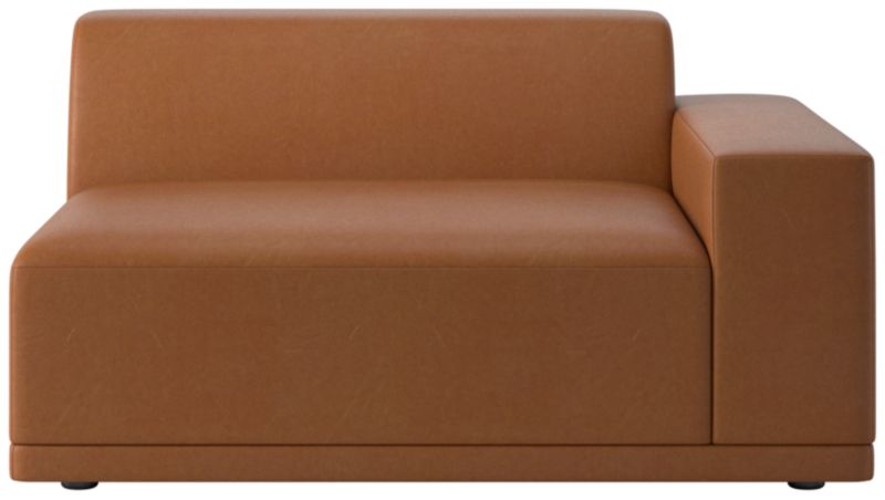 Viewing product image Faible Brown Leather Deep Depth Right-Arm Chair - image 1 of 8