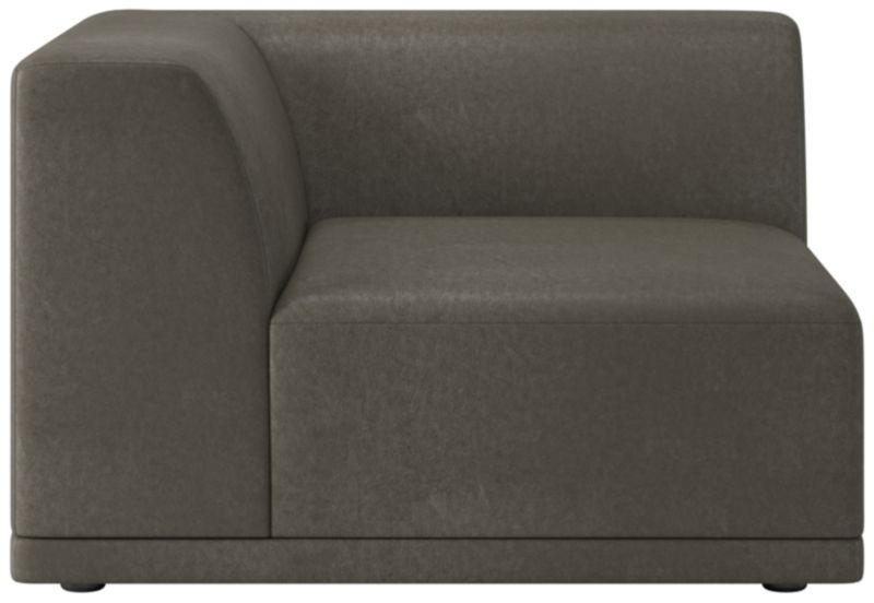 Viewing product image Faible Brown Leather Deep Depth Corner Chair - image 1 of 8