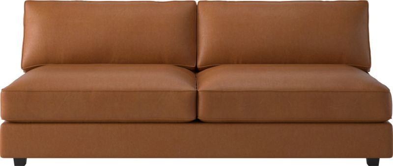 Winona Leather Armless Loveseat