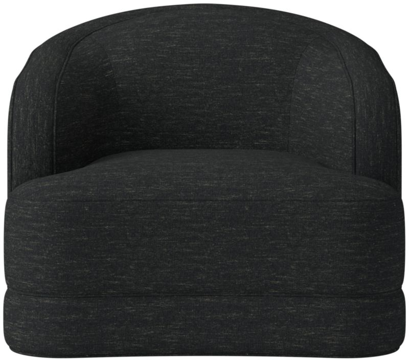Viewing product image Mylene Ivory Boucle Swivel Chair - image 1 of 11
