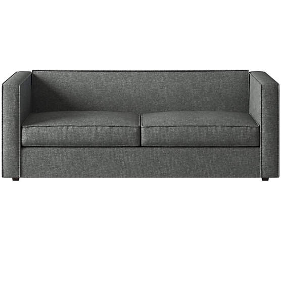 Club 74" Grey Fabric 2-Seater Sofa