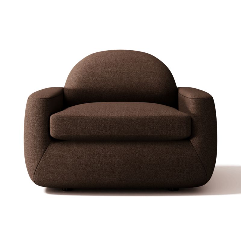 Viewing product image Aldine Spice Brown Performance Chenille Accent Chair - image 1 of 9