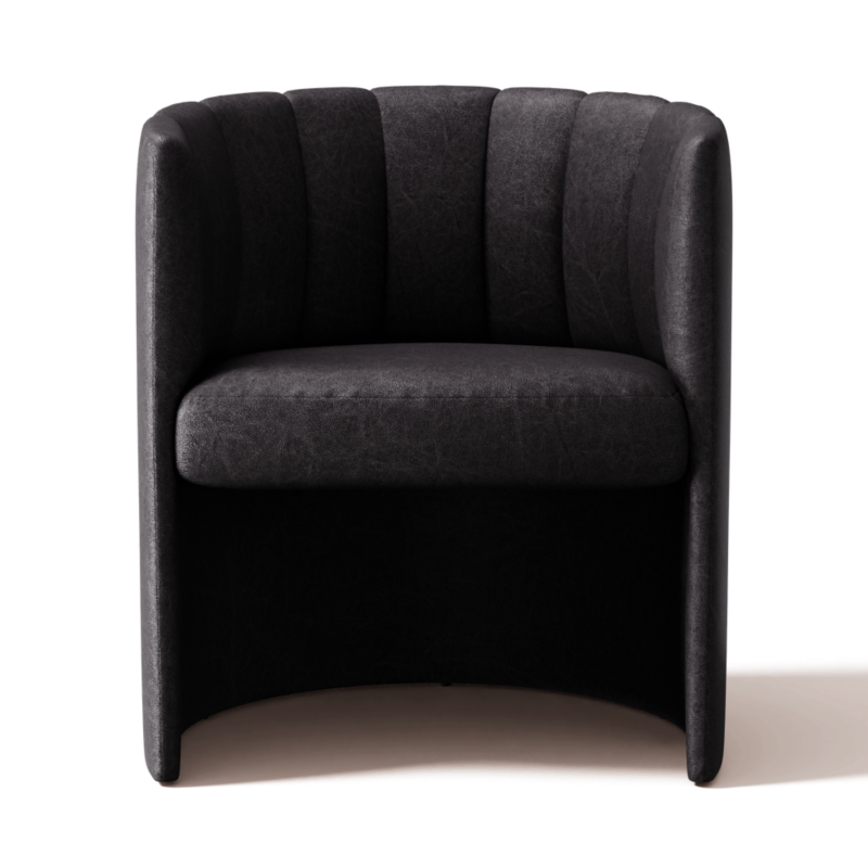 Clark Leather Dining Chair Bello Black - image 0 of 2