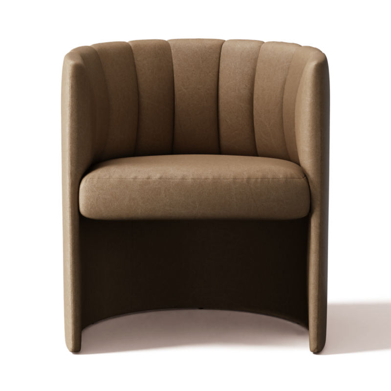 Clark Leather Dining Chair Bello Grey - image 0 of 2