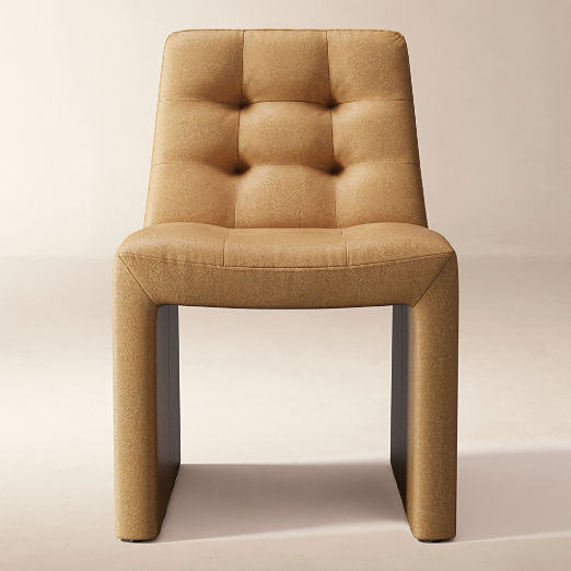 Hank Tufted Leather Dining Chair