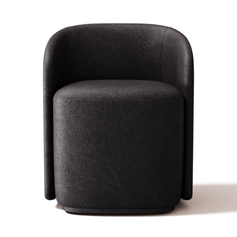 Wesler Leather Dining Chair Bello Black - image 0 of 2