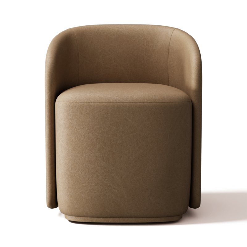 Wesler Leather Dining Chair Bello Grey - image 0 of 2