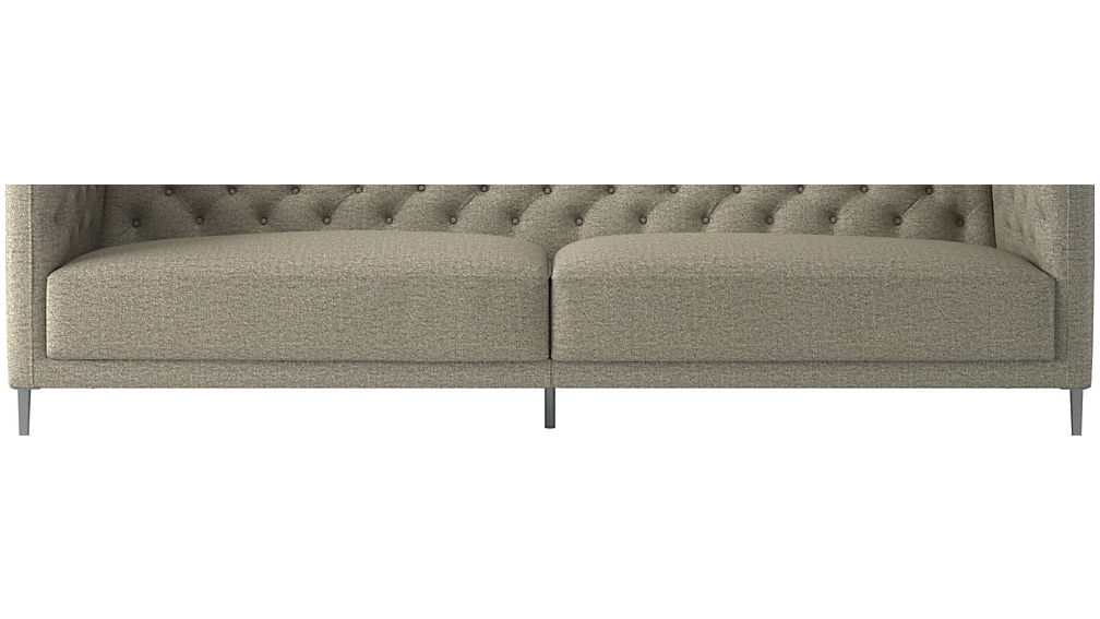 Savile Stone Tufted Sofa Reviews Cb2