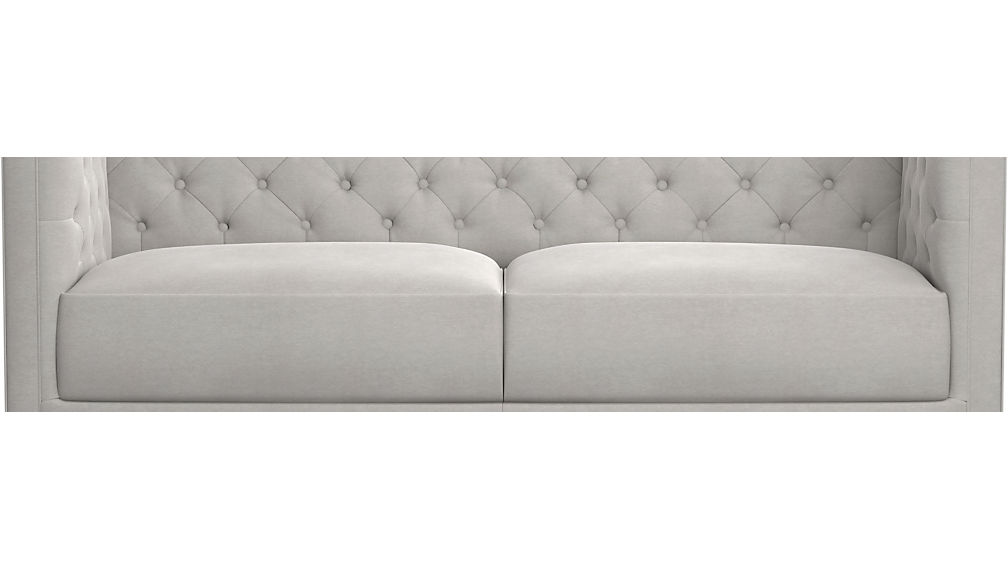 Savile Dale Grey Tufted Apartment Sofa Reviews Cb2