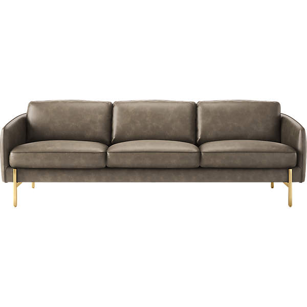 Hoxton Leather Sofa Bello Grey, Cb2 Leather Sofa Review