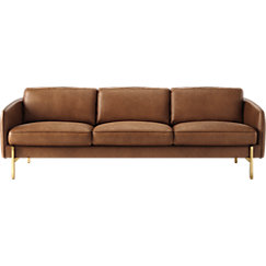 Hoxton Leather Sofa Cb2 Hoxton Saddle Leather Sofa