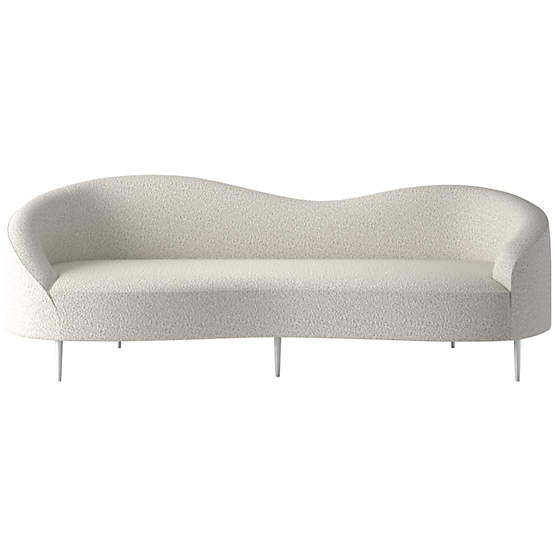 Curvo 96.5" Sofa Bloce Grey