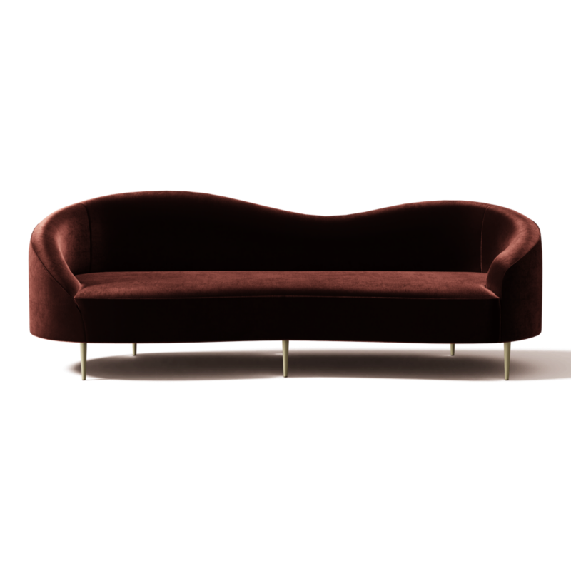 Curvo 96.5" Sofa Luca Espresso - image 0 of 13