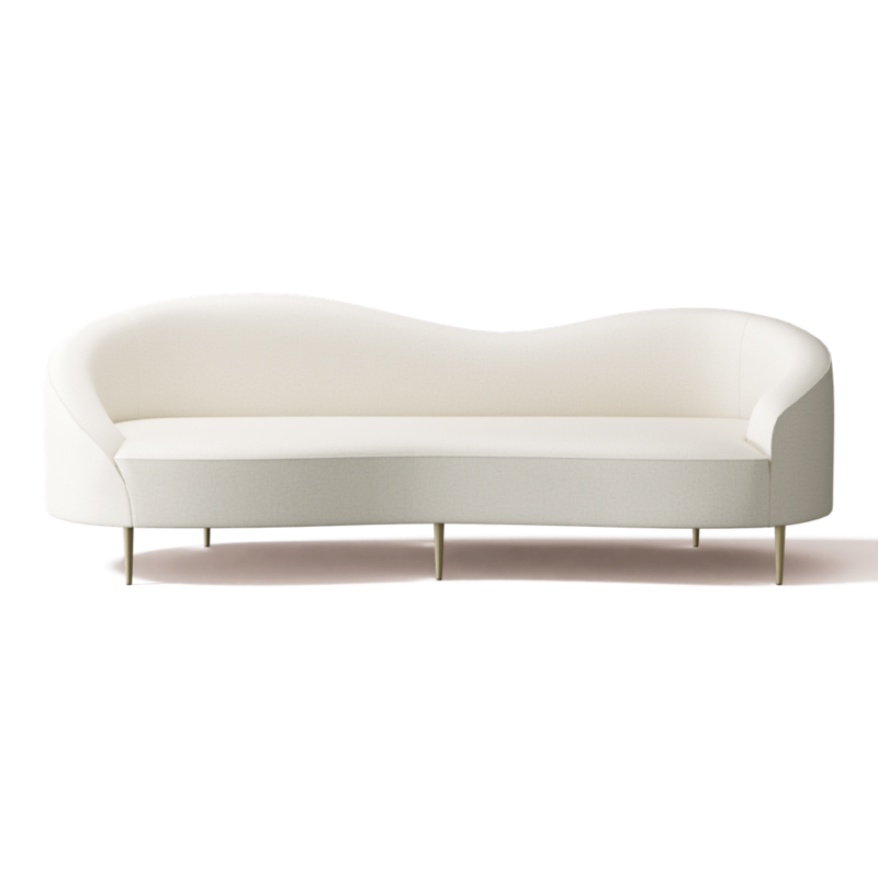 Viewing product image Curvo 96.5" Sofa Camila Oyster - image 1 of 9