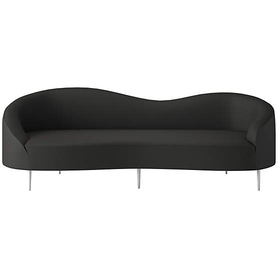 Curvo 96.5" Sofa Kanvas Ebony