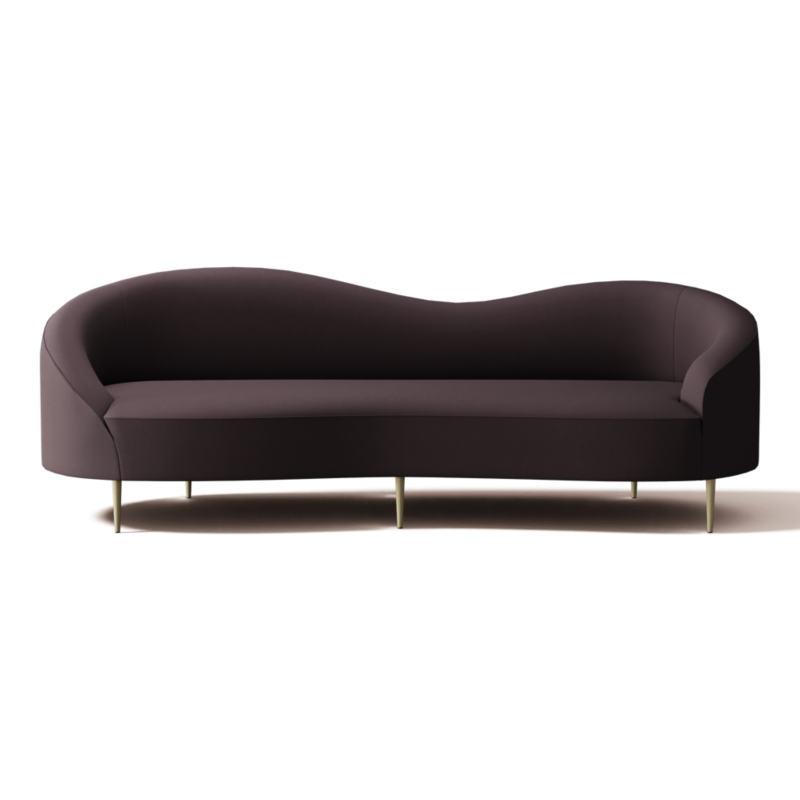 Curvo 96.5" Sofa Kanvas Ebony - image 0 of 13