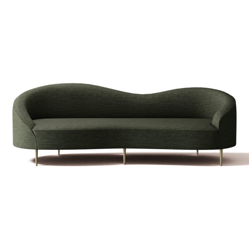 Viewing product image Curvo 96.5" Sofa Curious Evergreen - image 1 of 9