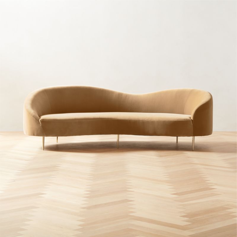 Viewing product image Curvo Sofa Luca Camel by Goop - image 1 of 8