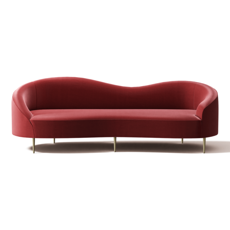 Curvo 96.5" Sofa Luca Rose - image 0 of 13