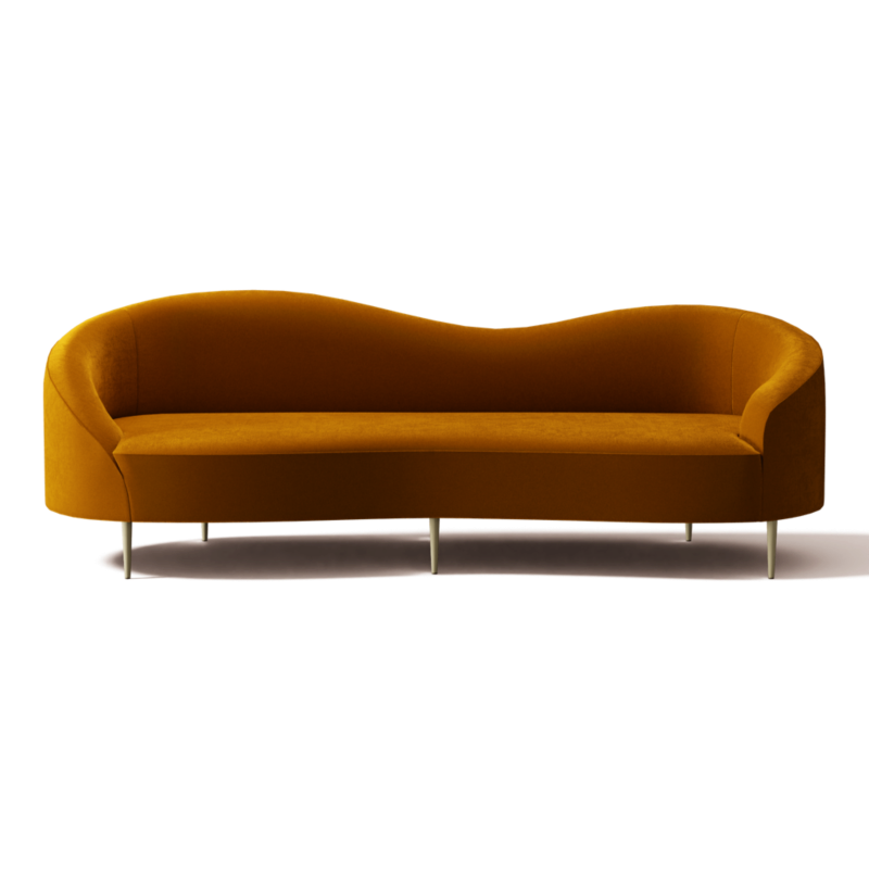Curvo 96.5" Sofa Luca Turmeric - image 0 of 13