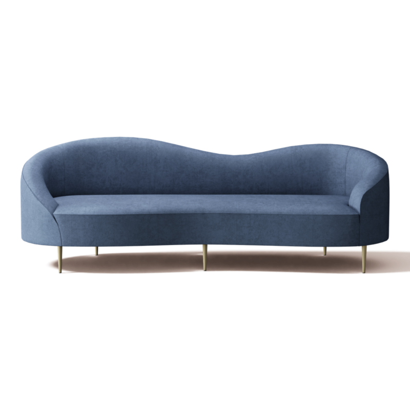 Curvo 96.5" Sofa Luca Azure - image 0 of 13