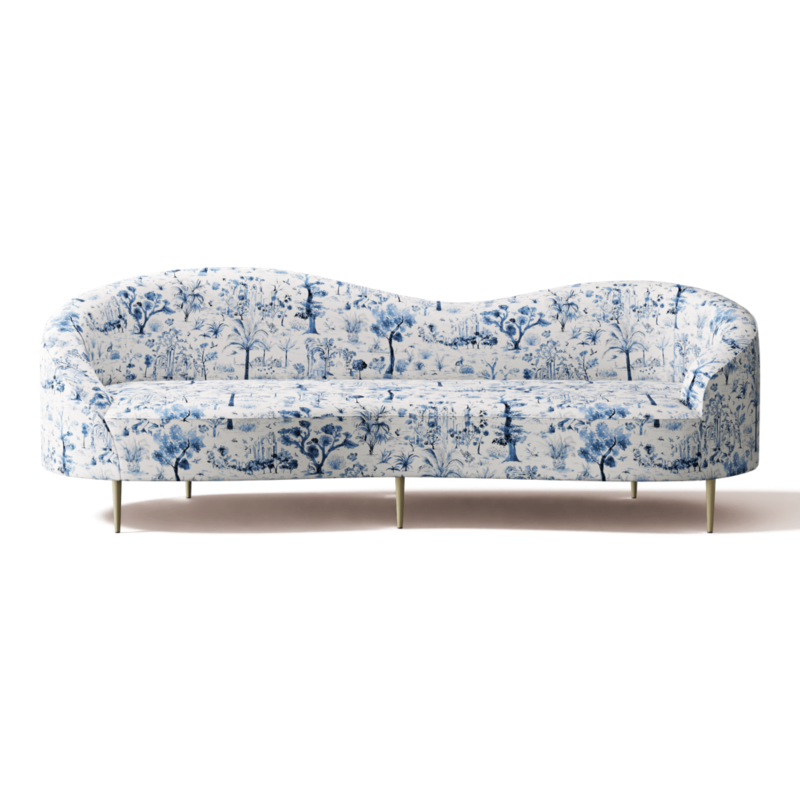 Curvo 96.5" Sofa Landscape Blue - image 0 of 13
