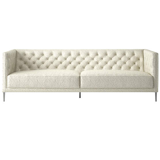 Savile Tufted Sofa Bloce Grey