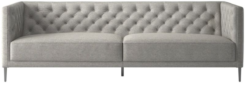 Savile Tufted Sofa Hatch Platinum - image 0 of 7