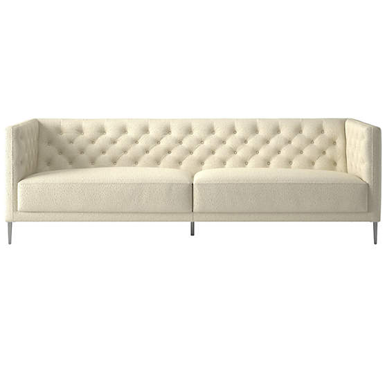 Savile Tufted Sofa Bloce Cream